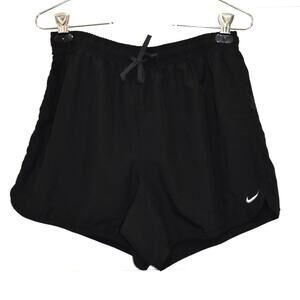 Nike Dri Fit Shorts Size Medium (8-10) Black Running Athletic Training Beach